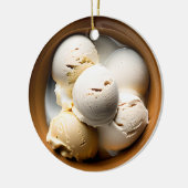 Kommen van Ice Cream Food Puns Kerstmis Keramisch Ornament (Links)