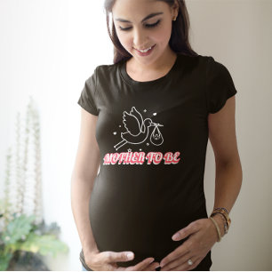 Kommende Moeder Ooievaar Zwangerschapsaankondiging T-shirt