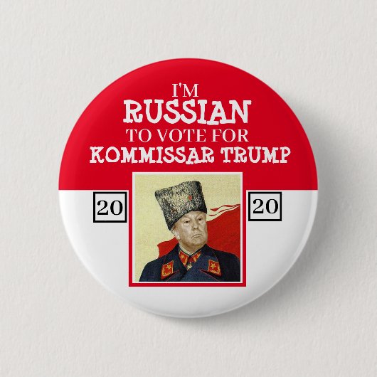 Kommissar Trump Ronde Button 5,7 Cm (Voorkant)