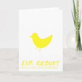 Kommt ein Vogel geflogen: Glückwünsche zur Geburt Kaart