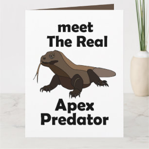 Komodo-draak Echte Apex Roofdier Verjaardag Kaart