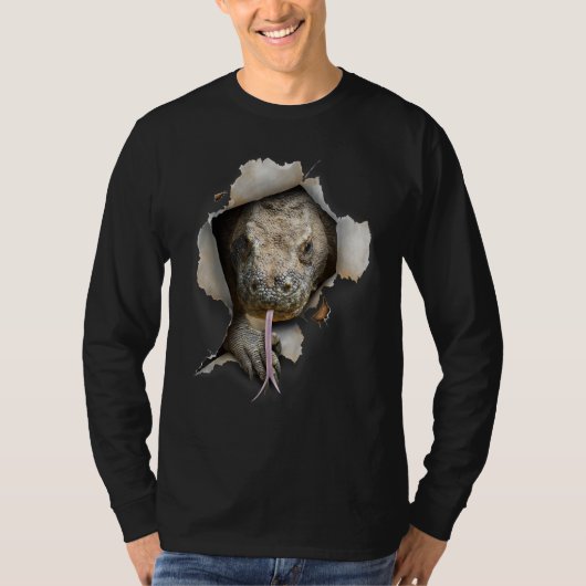 Komodo Draak  Komodo Reptiel Hagedis Komodo Draak T-shirt (Voorkant)