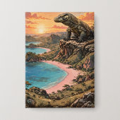 Komodo Draak Koning van het Eiland Button (Voorkant)