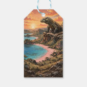 Komodo Draak Koning van het Eiland Cadeaulabel (Achterkant)