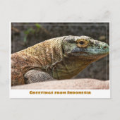 Komodo Draak van Indonesië Modern Briefkaart (Voorkant)