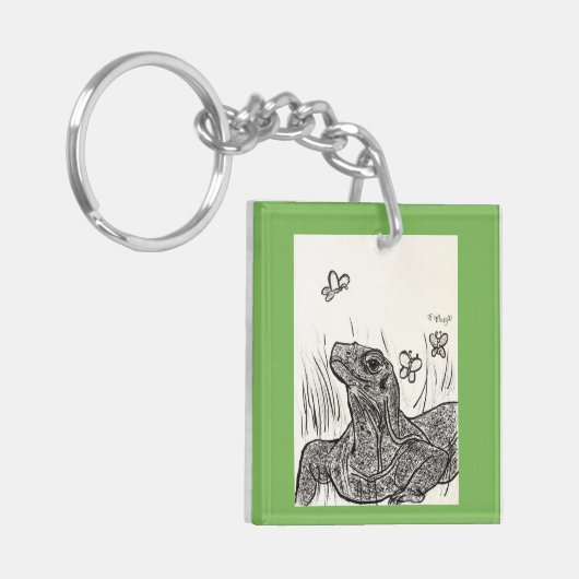 Komodo Dragon Basking in Beauty Sleutelhanger (Voorkant Links)