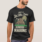 Komodo Dragon Boy Komodo Dragon Monitor Lizard T-shirt (Voorkant)