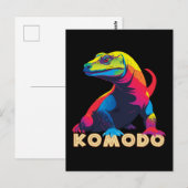 Komodo Dragon Briefkaart (Voorkant / Achterkant)
