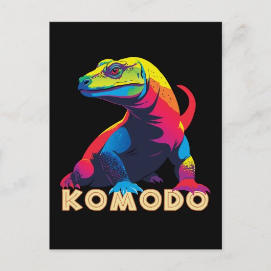 Komodo Dragon Briefkaart (Voorkant)