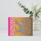 KOMODO DRAGON - DE GROOTSTE LIZARD. BRIEFKAART (Staand voorkant)