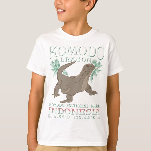 KOMODO DRAGON - DE GROOTSTE LIZARD. T-SHIRT (Voorkant)