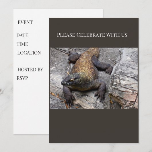 Komodo Dragon Evenement Uitnodiging (Voorkant / Achterkant)