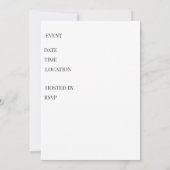 Komodo Dragon Event Invite Kaart (Achterkant)