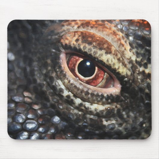 Komodo Dragon Eye mousepad Muismat (Voorkant)