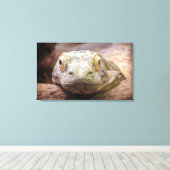 Komodo Dragon foto met droevig gezicht Canvas Afdruk (Insitu (Houten vloer))