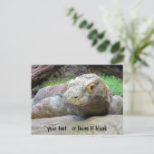 Komodo Dragon gezicht met jouw tekst Briefkaart (Staand voorkant)