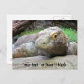 Komodo Dragon gezicht met jouw tekst Briefkaart (Voorkant / Achterkant)