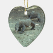 Komodo Dragon Heart Keramisch Ornament (Links)