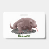 Komodo dragon illustratie badge (Achterkant)