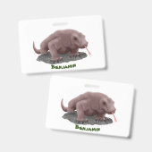 Komodo dragon illustratie badge (Voor- en achterkant)