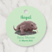 Komodo dragon illustratie bedankjes labels (Achterkant)