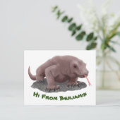 Komodo dragon illustratie briefkaart (Staand voorkant)