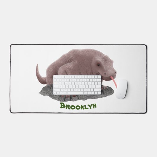 Komodo dragon illustratie bureaumat (Keyboard & Muis)