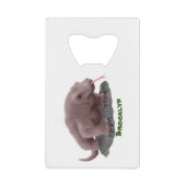 Komodo dragon illustratie creditkaart flessenopener (Voorkant)