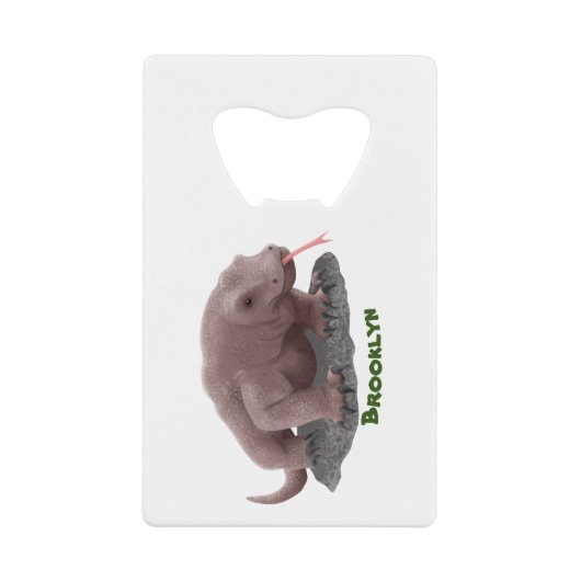 Komodo dragon illustratie creditkaart flessenopener (Voorkant)
