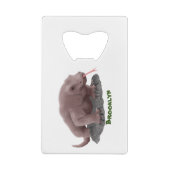 Komodo dragon illustratie creditkaart flessenopener (Achterkant)