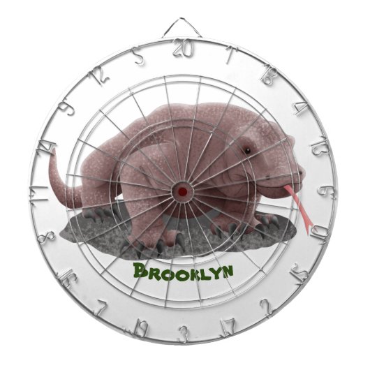 Komodo dragon illustratie dartbord (Voorkant)