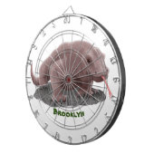 Komodo dragon illustratie dartbord (Voorkant Rechts)