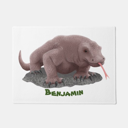 Komodo dragon illustratie deurmat (Voorkant)