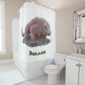 Komodo dragon illustratie douchegordijn (In situ)