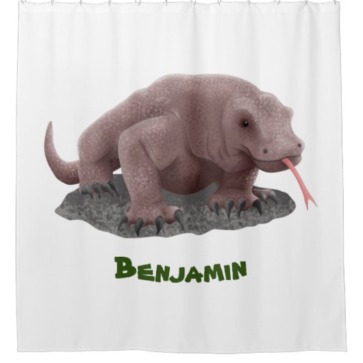 Komodo dragon illustratie douchegordijn (Voorkant)