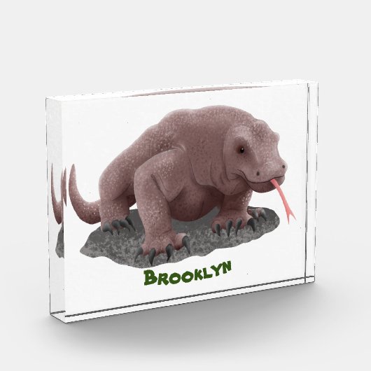 Komodo dragon illustratie fotoblokken (Links)