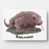 Komodo dragon illustratie fotoplaat (voorkant)