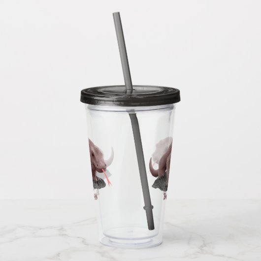 Komodo dragon illustratie gepersonaliseerd acryl drinkbeker (Links)