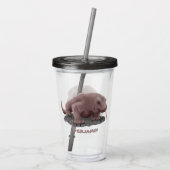 Komodo dragon illustratie gepersonaliseerd acryl drinkbeker (Achterkant)