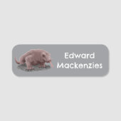 Komodo dragon illustratie gepersonaliseerd naamplaatje (Voorkant)