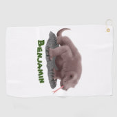 Komodo dragon illustratie golfhanddoek (Horizontaal)