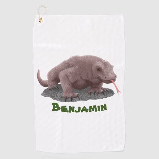 Komodo dragon illustratie golfhanddoek (Voorkant)