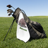 Komodo dragon illustratie golfhanddoek (Groen)