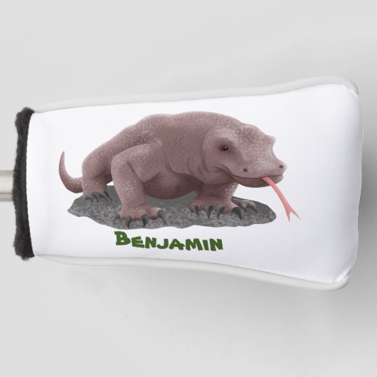 Komodo dragon illustratie golfheadcover (Voorkant)