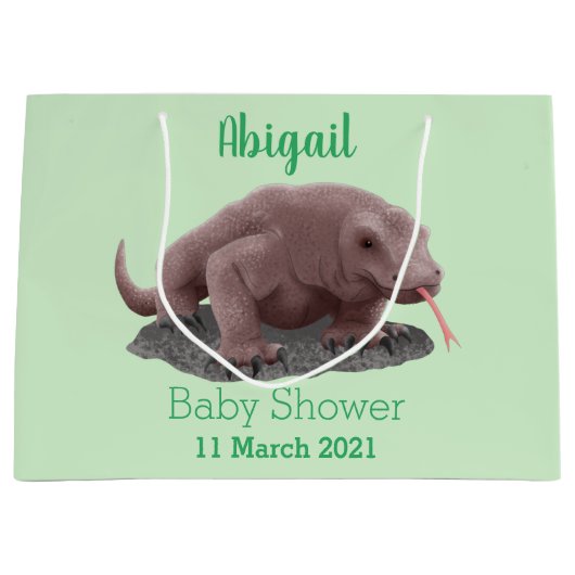 Komodo dragon illustratie groot cadeauzakje (Voorkant)