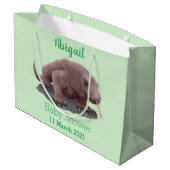 Komodo dragon illustratie groot cadeauzakje (Achterkant Gekanteld)