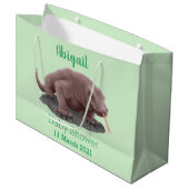 Komodo dragon illustratie groot cadeauzakje (Voorkant Gekanteld)