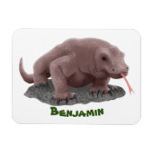 Komodo dragon illustratie magneet (Horizontaal)