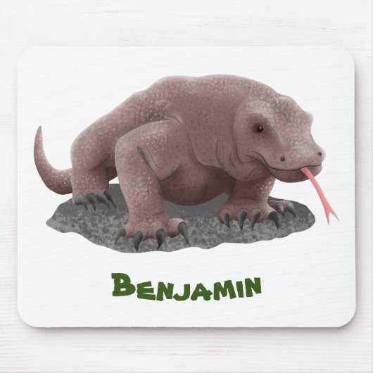 Komodo dragon illustratie muismat (Voorkant)