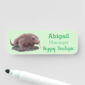 Komodo dragon illustratie naamplaatje (In situ)